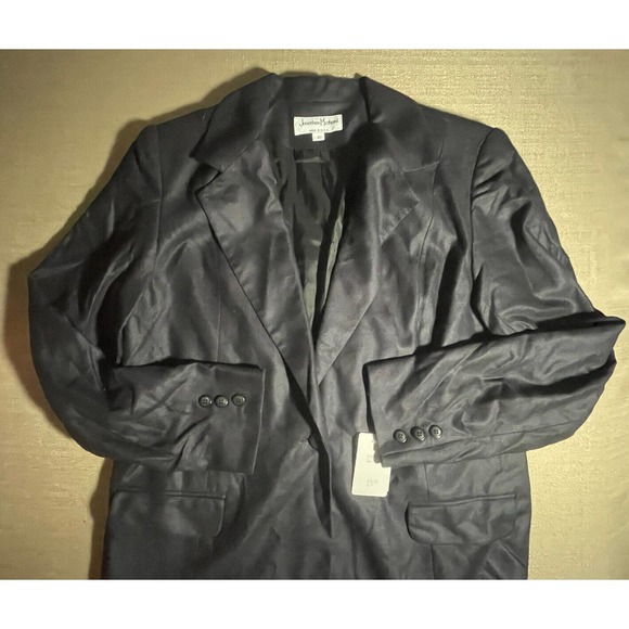 NEW Vintage JONATHAN MICHAEL 12 Cashmere Coat Overcoat Black Soft Long Tags On - Picture 4 of 5